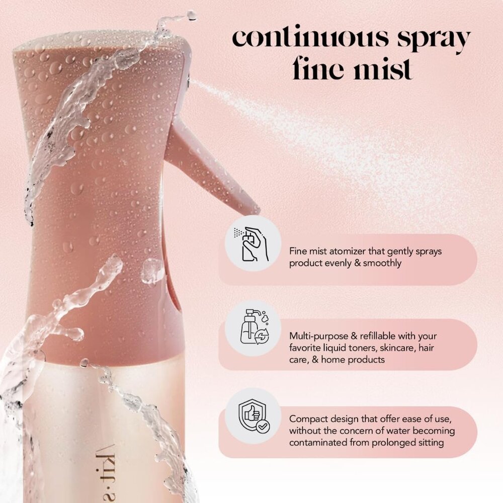 Continuous Spray Bottle for Hair – Fine Mist Water Mister & Water Spray Bottle – - Picture 4 of 9